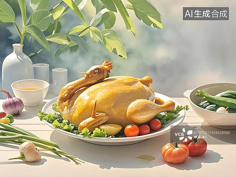 【AI数字艺术】叫花鸡图片素材