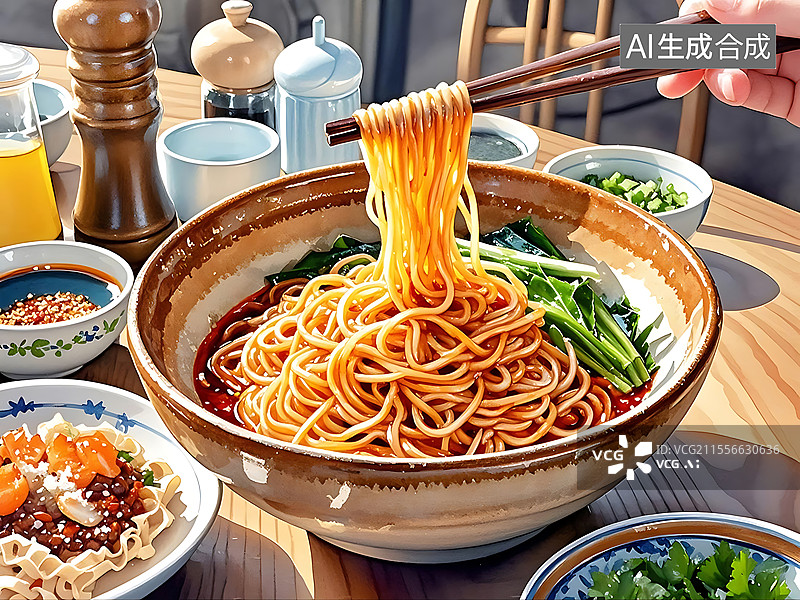 【AI数字艺术】凉面图片素材