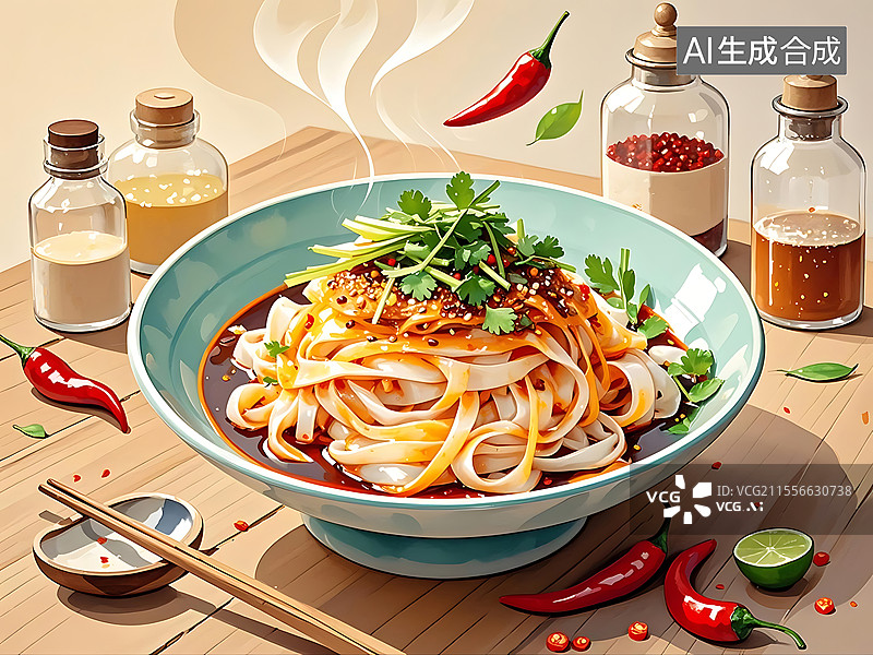 【AI数字艺术】凉皮图片素材