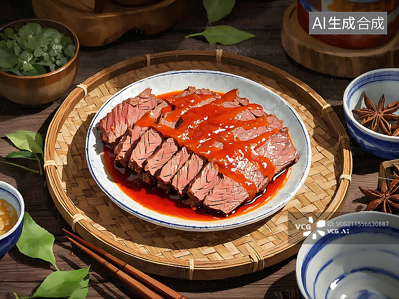 【AI数字艺术】卤牛肉图片素材