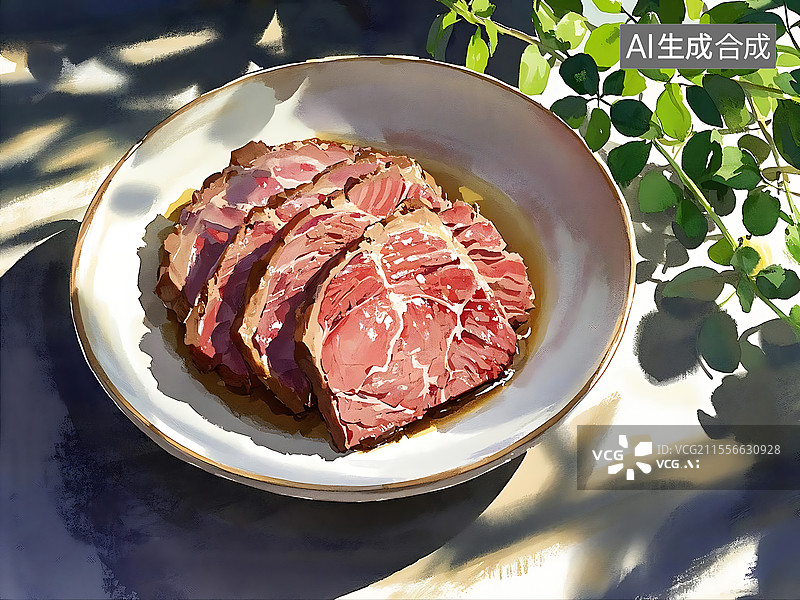 【AI数字艺术】卤牛肉图片素材