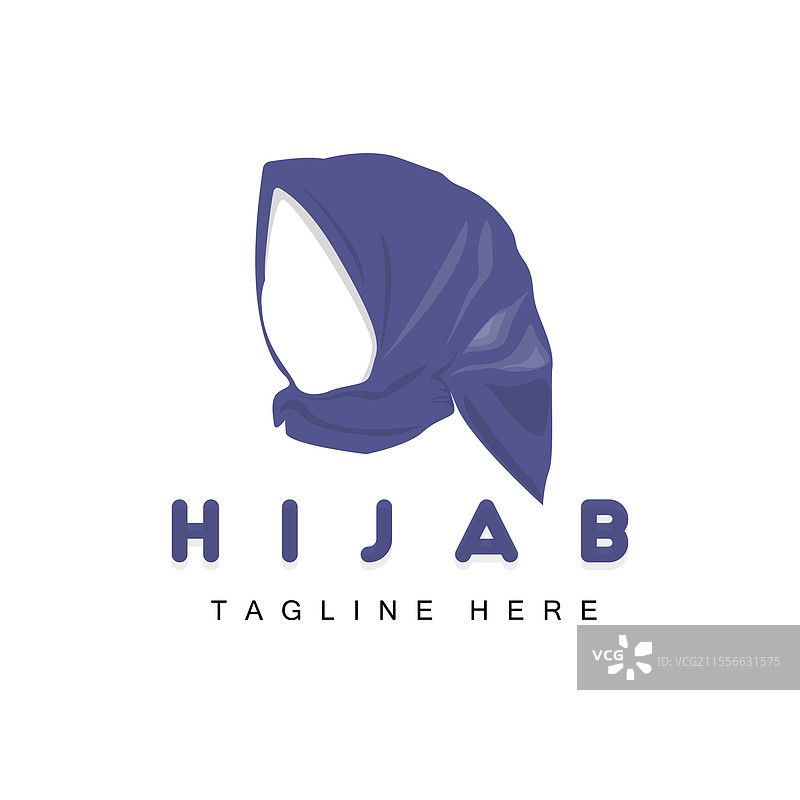 穆斯林女性头巾时尚品牌标志产品图片素材