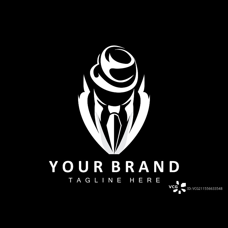 黑手党标志设计，西装图标，商人形象图片素材