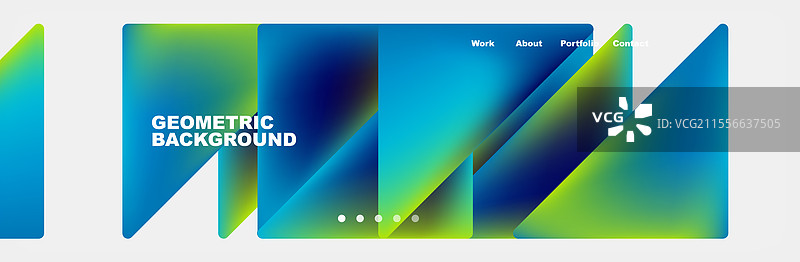 白色背景上的多彩几何三角形图案图片素材