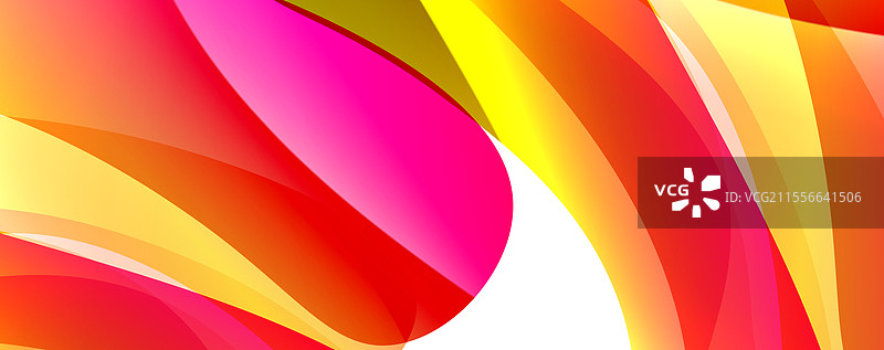 鲜艳花瓣波浪的特写，背景为白色图片素材