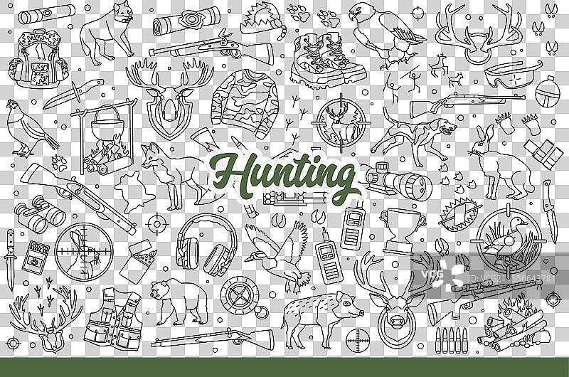 狩猎配件和野生动物与枪支相近图片素材