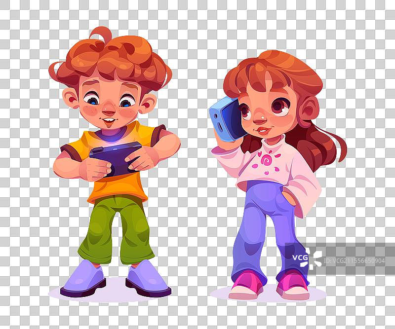 孩子玩手机，正在用手机玩游戏图片素材