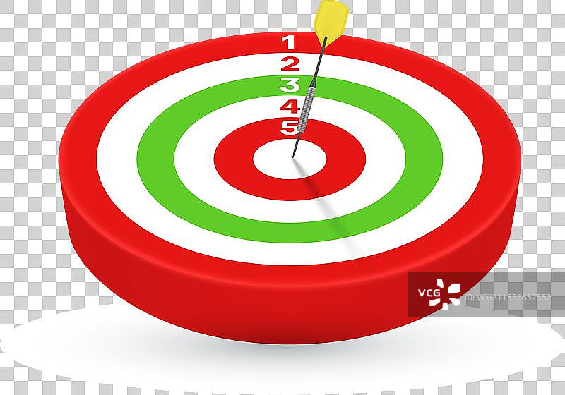 飞镖靶上箭头正中靶心目标图片素材