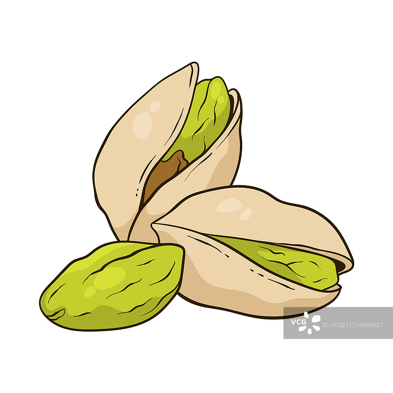 带壳和去壳的开心果坚果食品图片素材