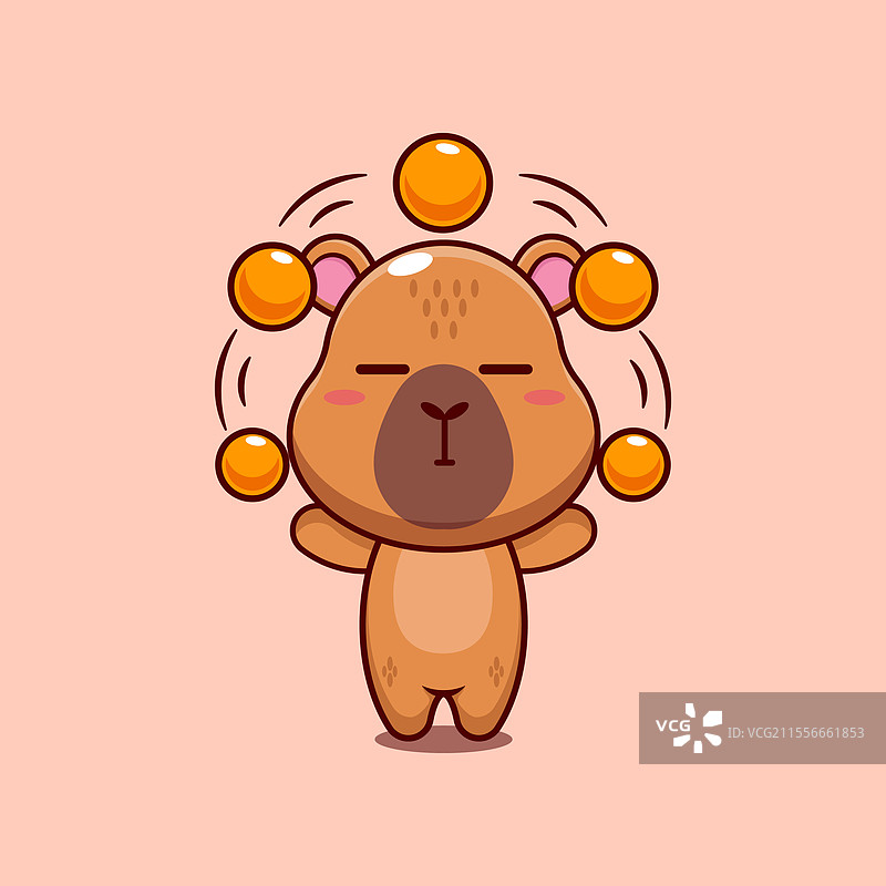 卡比巴拉吉祥物卡通角色马戏团图片素材