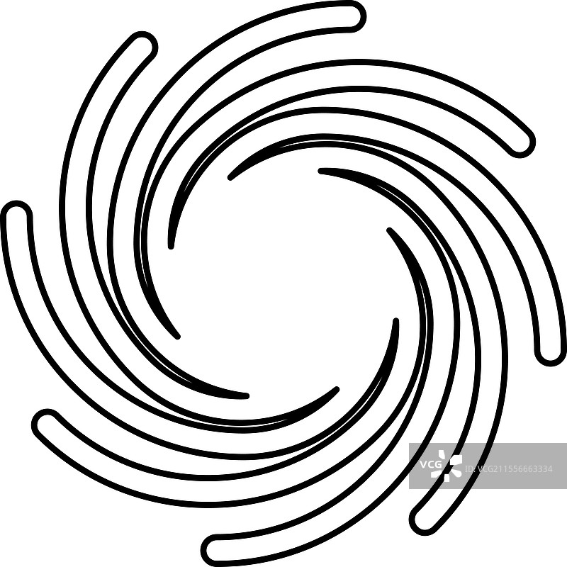 黄金螺旋神圣几何符号轮廓图片素材