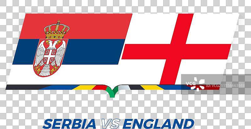 塞尔维亚对英格兰的足球比赛，C组竞争图片素材