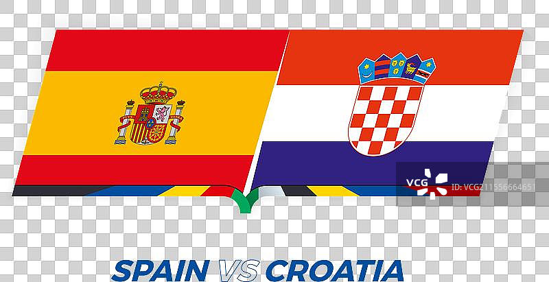西班牙对克罗地亚的足球比赛小组赛B图片素材