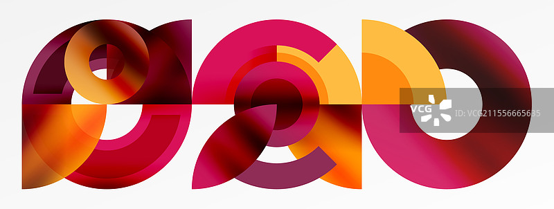 字母o由五颜六色的圆圈组成图片素材