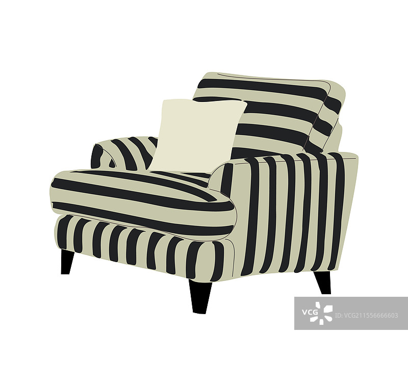 条纹扶手椅户外庭院花园家具图片素材