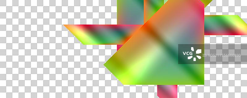 一幅色彩斑斓的几何图形计算机生成图像图片素材