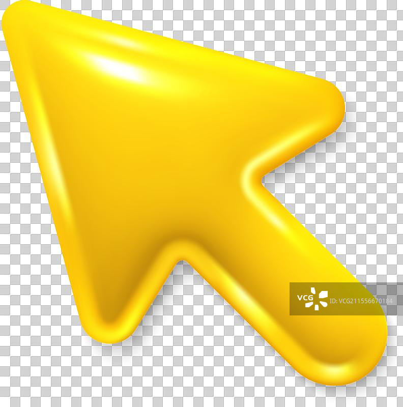 3D箭头指针鼠标光标图标电脑图片素材
