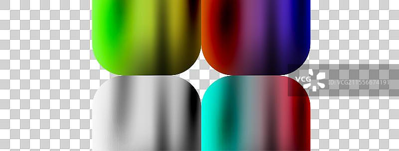 五颜六色的气球在白色背景上叠成图案图片素材