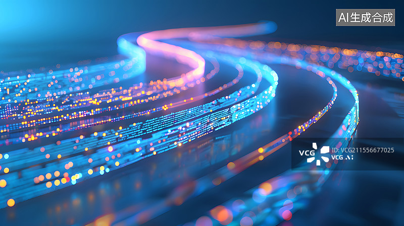 【AI数字艺术】网络数据科技通讯图片素材