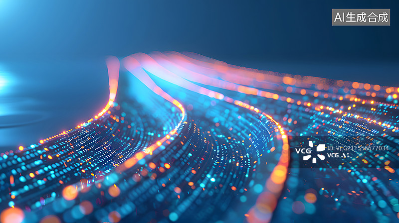 【AI数字艺术】网络数据科技通讯图片素材