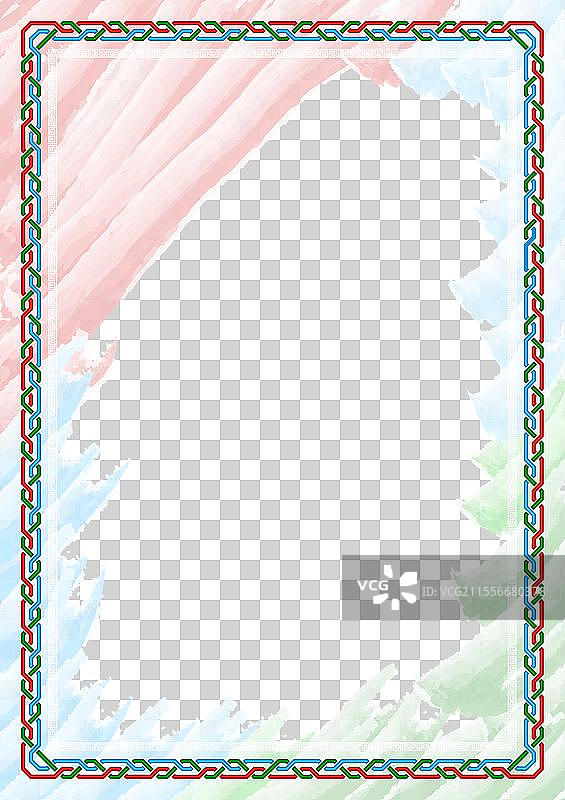 带有卡累利阿旗帜的竖框和边框图片素材