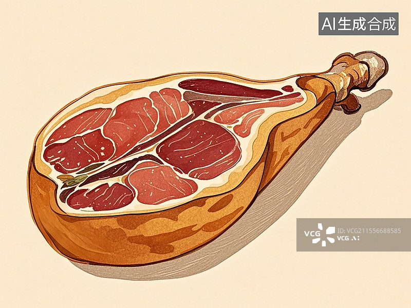 【AI数字艺术】传统美食云南宣威火腿图片素材