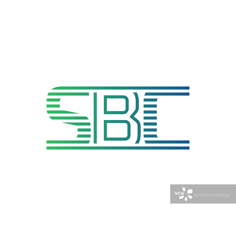 现代SBC标志设计，字母SBC，极简风格图片素材
