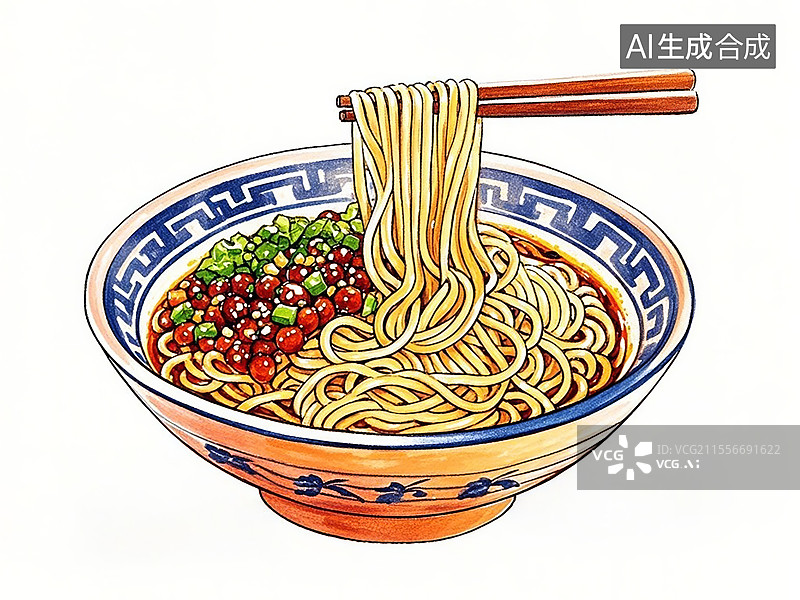 【AI数字艺术】传统美食担担面图片素材