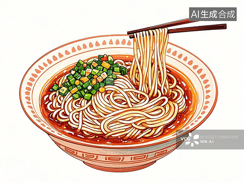 【AI数字艺术】传统美食担担面图片素材