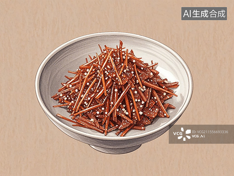 【AI数字艺术】传统美食灯影牛肉图片素材