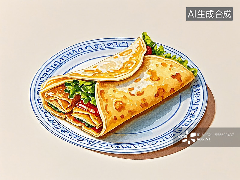 【AI数字艺术】传统美食煎饼果子图片素材