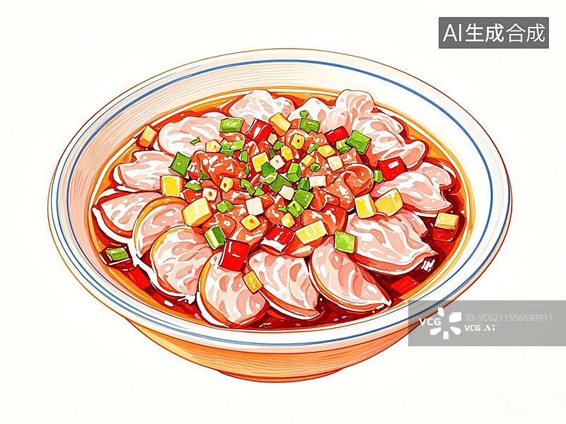【AI数字艺术】传统美食福建福鼎肉片图片素材