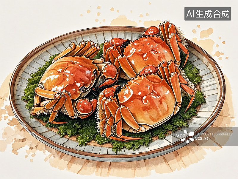 【AI数字艺术】统美食绍兴醉蟹图片素材