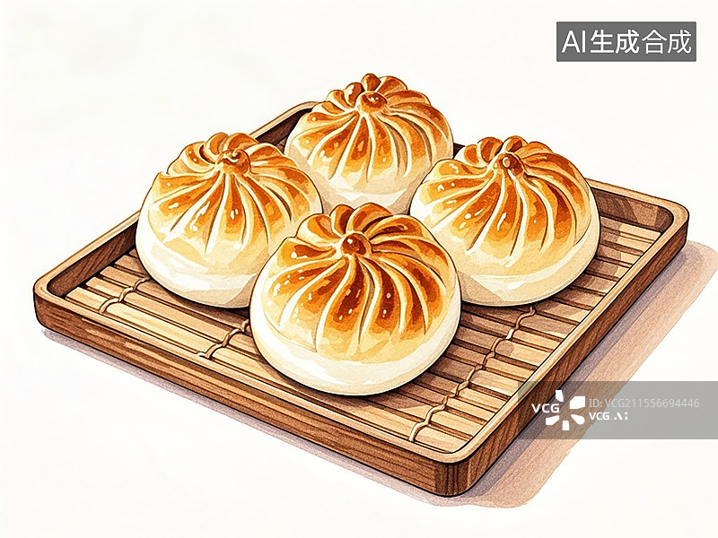 【AI数字艺术】传统美食维吾尔族烤包子图片素材