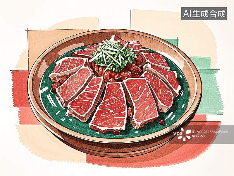 【AI数字艺术】传统美食蒙古族手把肉图片素材