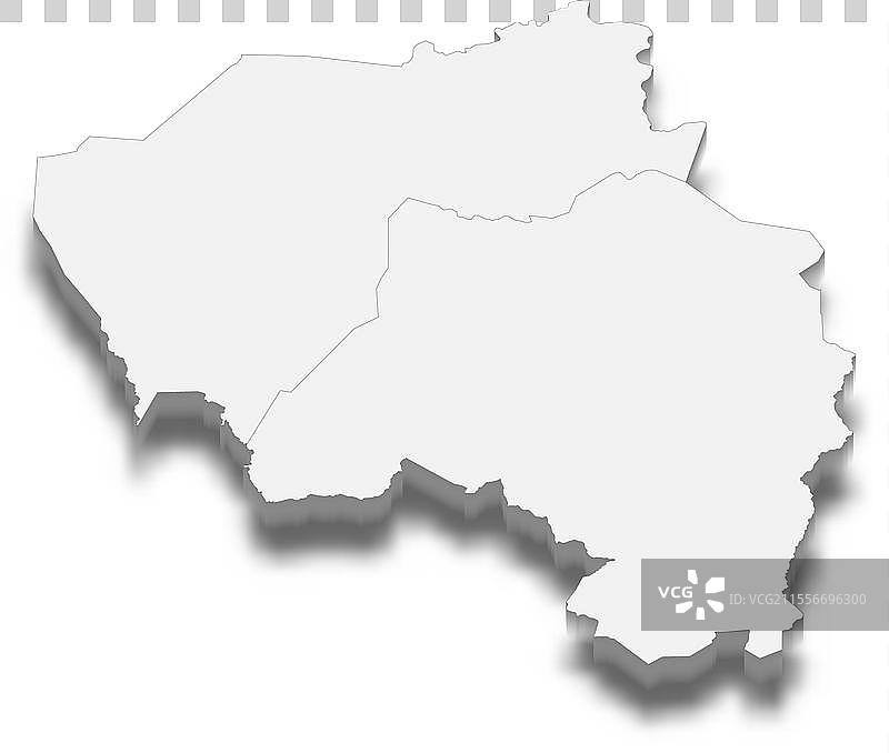 高地布瓦自治地区的3D等距地图图片素材