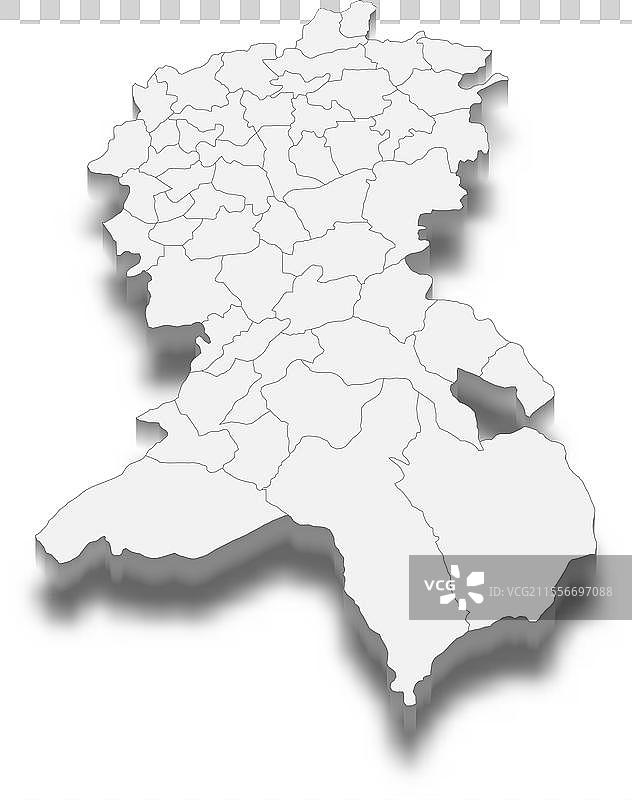 西迪贝尔阿贝斯的三维等距地图图片素材