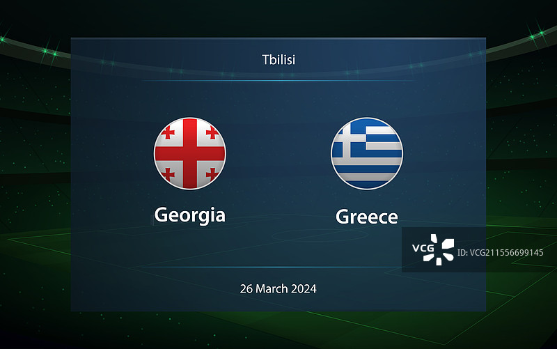 2024年欧洲足球锦标赛：格鲁吉亚对希腊图片素材