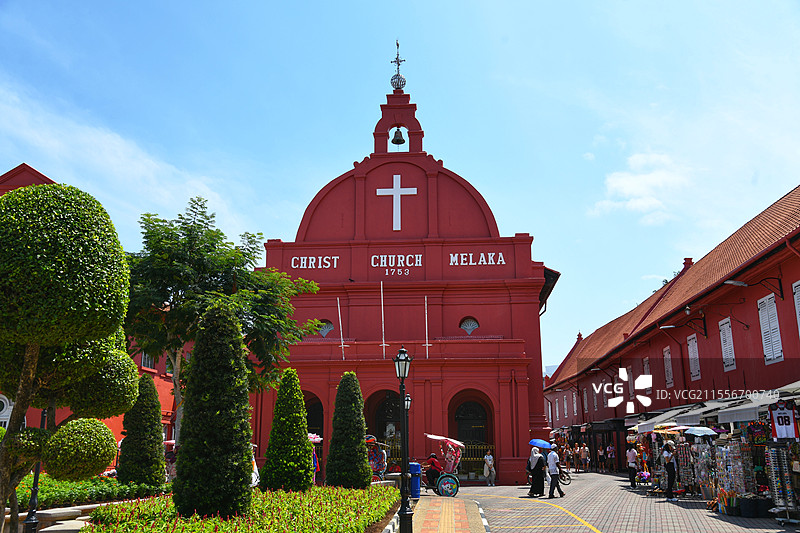 马六甲荷兰红屋 基督堂图片素材