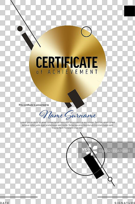 简约风格的A4文凭证书图片素材