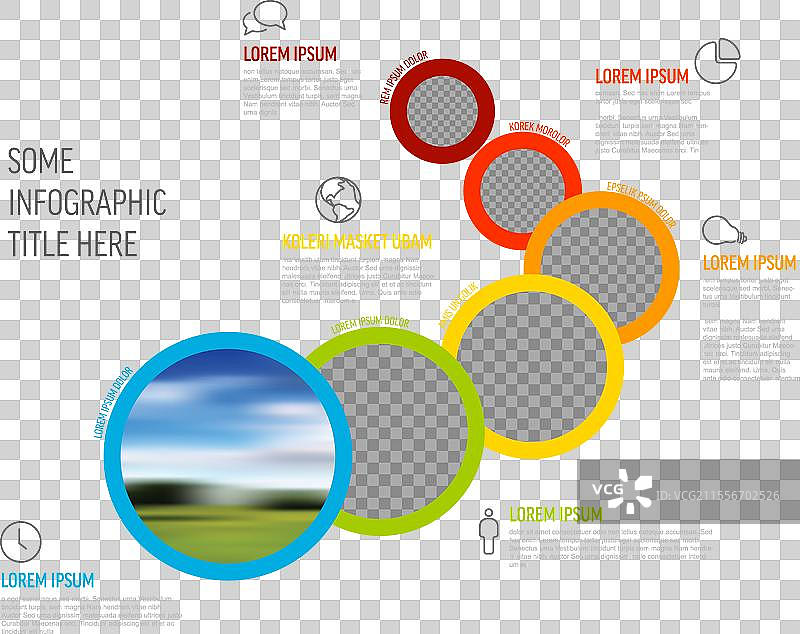 带有照片的信息图时间线模板图片素材