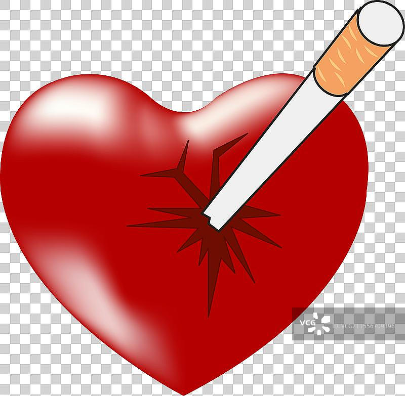 被香烟伤害的心图片素材