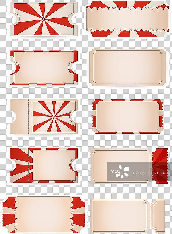 复古马戏团的现实票券优惠券图片素材