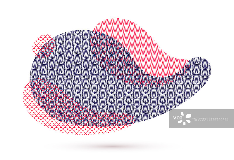东方日本风格的抽象流动图案图片素材