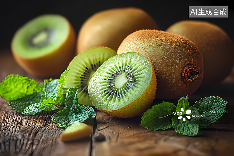【AI数字艺术】清新猕猴桃图片素材
