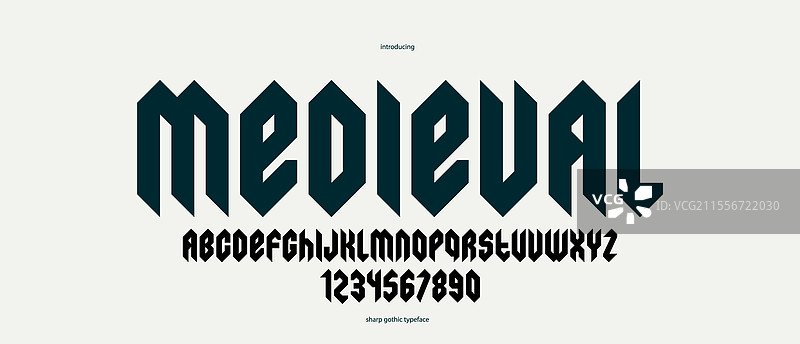 锐利且大胆的哥特字体用于标志创作图片素材