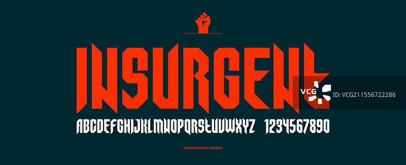 锐利且大胆的哥特字体用于标志创作图片素材