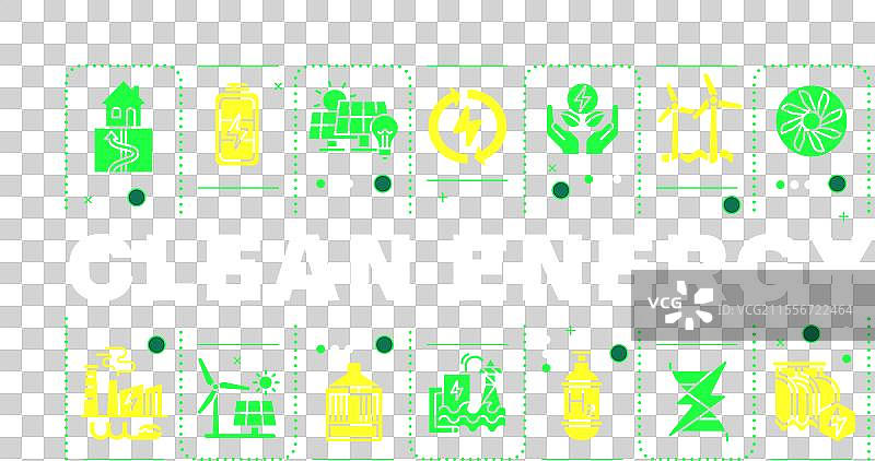 清洁能源绿色词汇概念图片素材