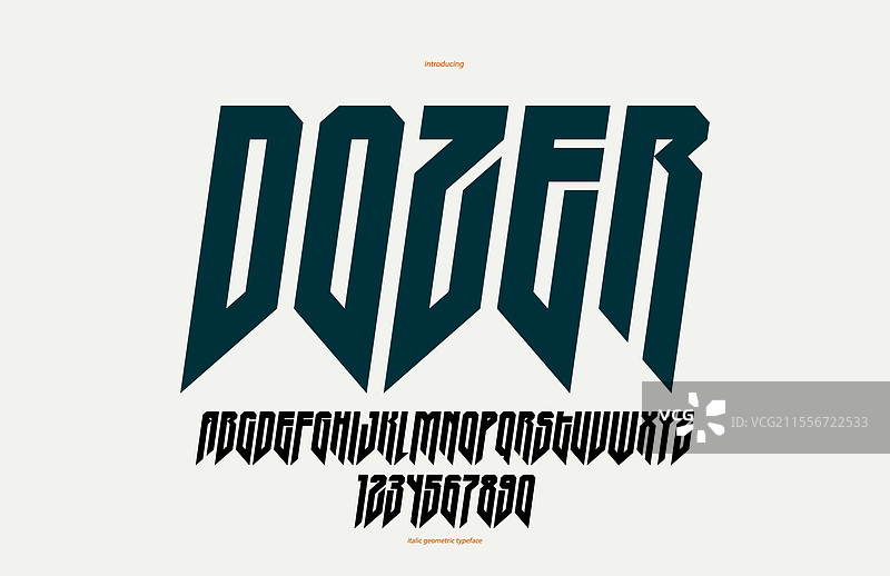 锐利且大胆的压缩哥特字体用于标志设计图片素材