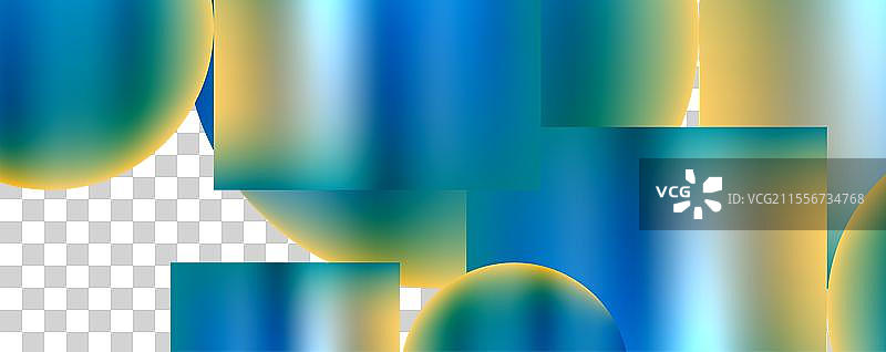 蓝色和黄色的抽象背景，带有方块图案图片素材